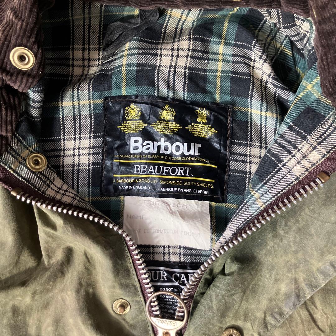 Barbour Beaufort ジャケット オリーブ色　C36 91CM
