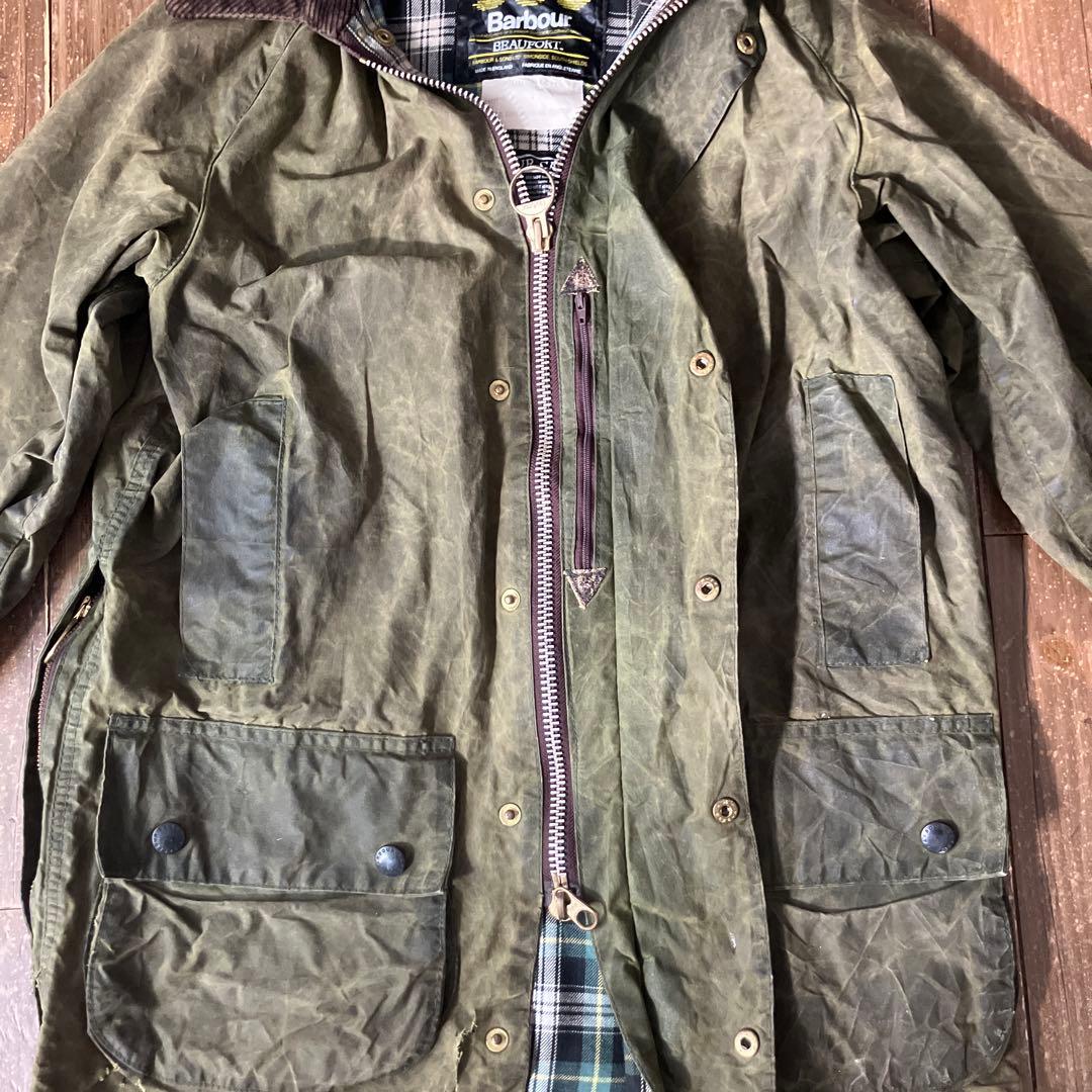 Barbour Beaufort ジャケット オリーブ色　C36 91CM