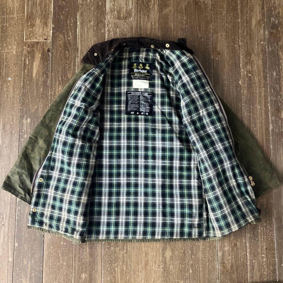 Barbour Beaufort ジャケット オリーブ色　C36 91CM