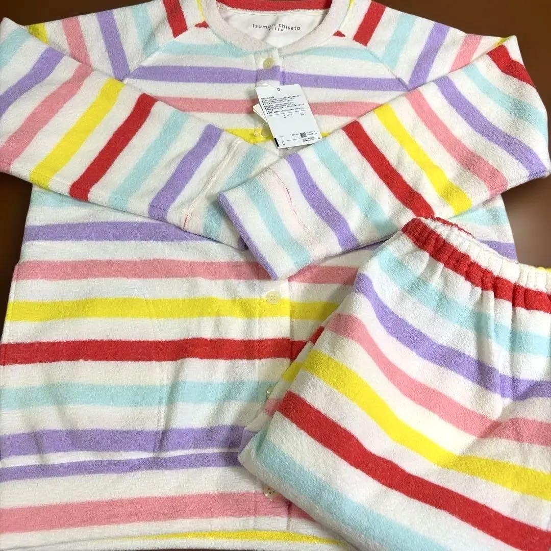 新品ワコール　ツモリチサトスリープボーダー裏起毛　パジャマ　Lサイズ
