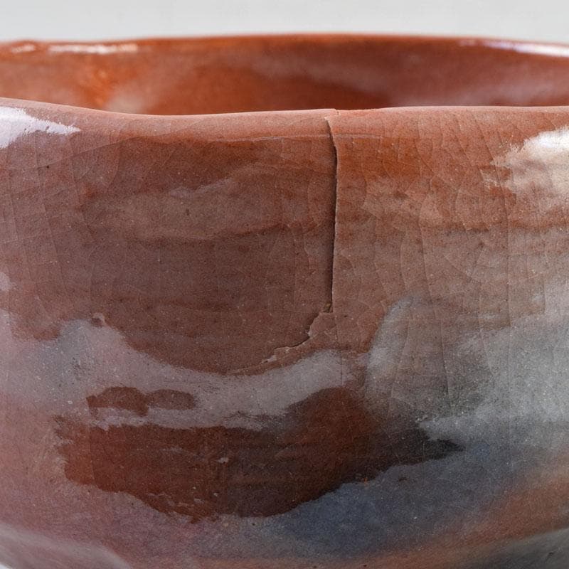 茶道具　吉村楽入作　赤楽茶碗　黒楽茶碗　一双　共箱　C　8998