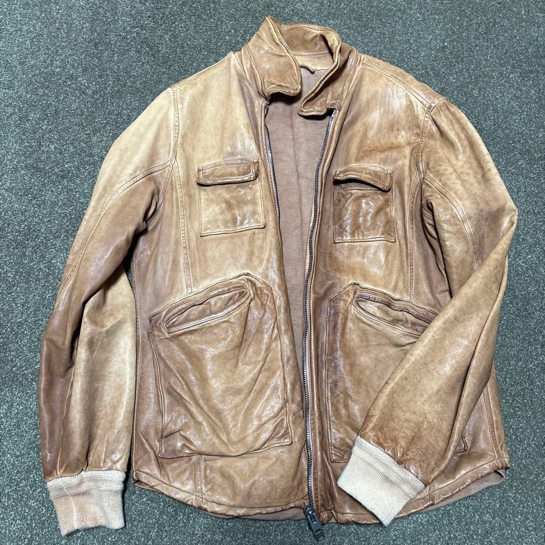 希少品GIORGIO BRATO ジョルジオブラット レザージャケット 50