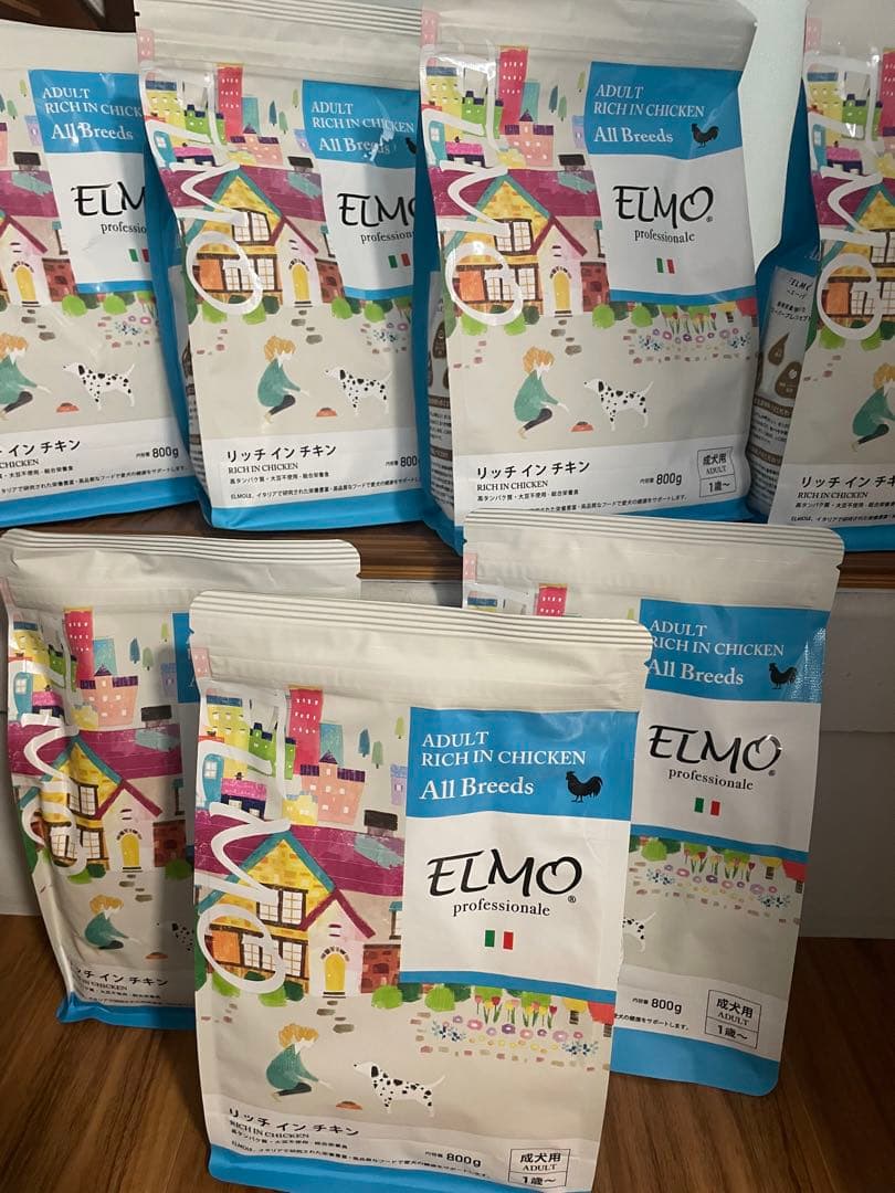 ELMO リッチンチキン ドッグフード 800g. 800グラム入り8袋