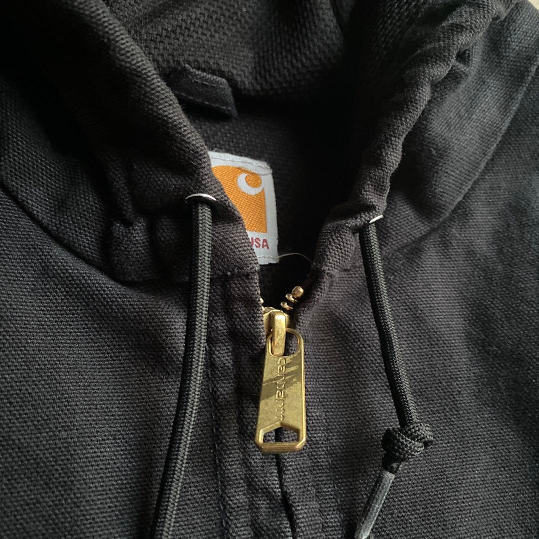 【USA製】カーハート アクティブジャケット BLK ブラック M ダック生地