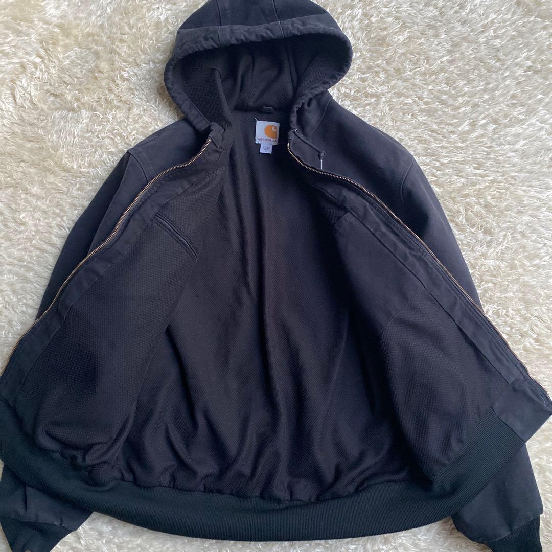 【USA製】カーハート アクティブジャケット BLK ブラック M ダック生地