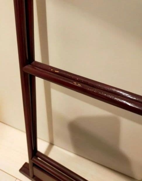 木製衣桁ミニサイズ 鶴の絵柄