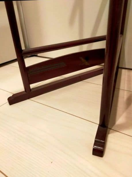 木製衣桁ミニサイズ 鶴の絵柄