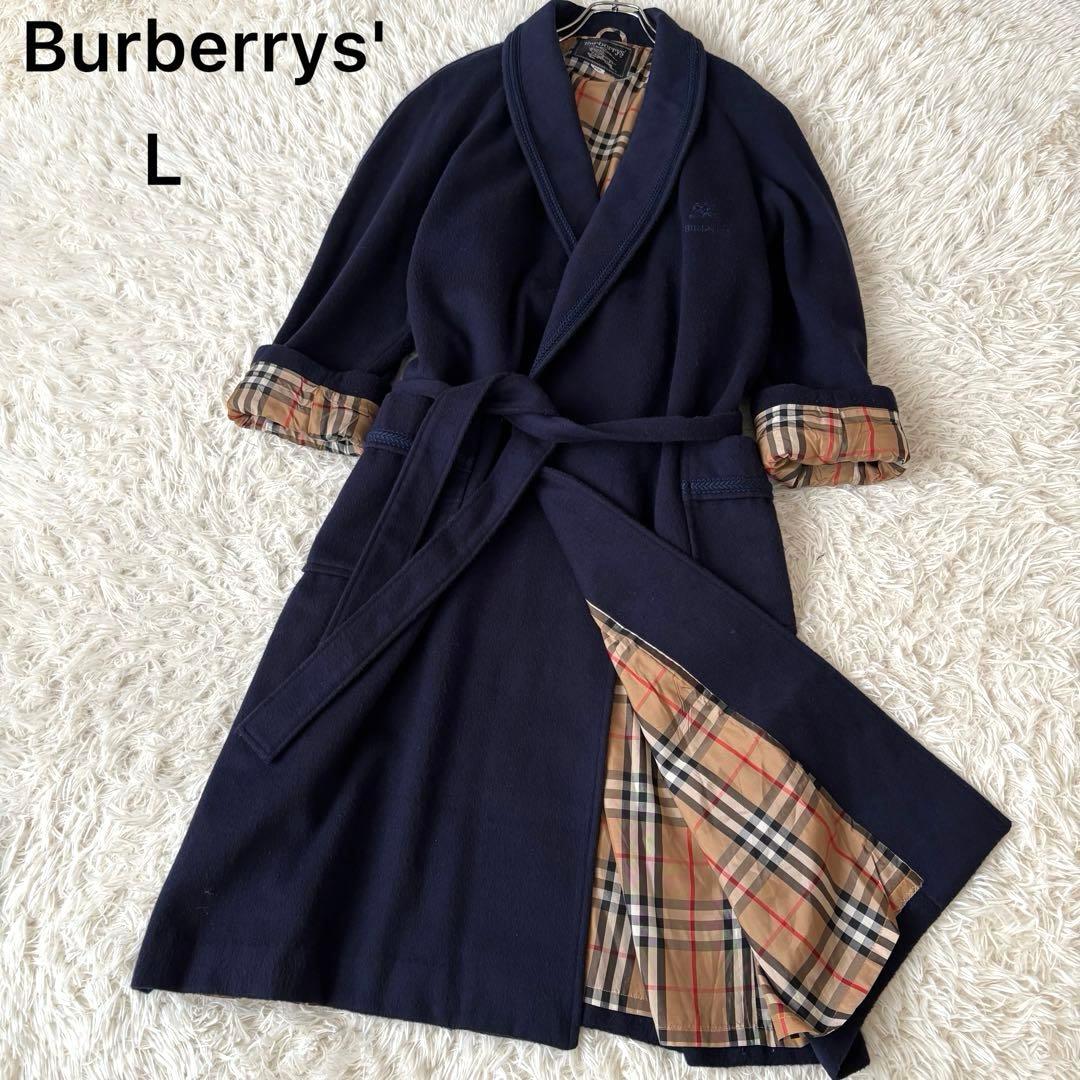美品✨バーバリーズ ヴィンテージ カシミヤ混 ウール ロング ガウンコート L