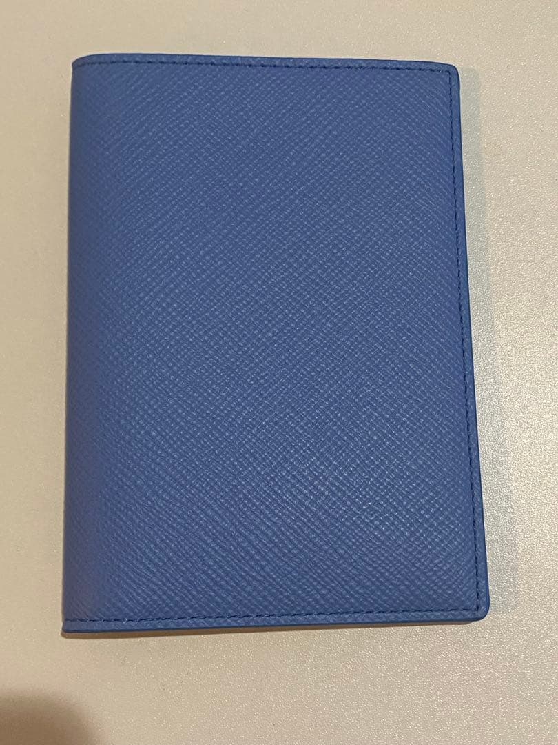 SMYTHSON ブルーレザー パスポートケース