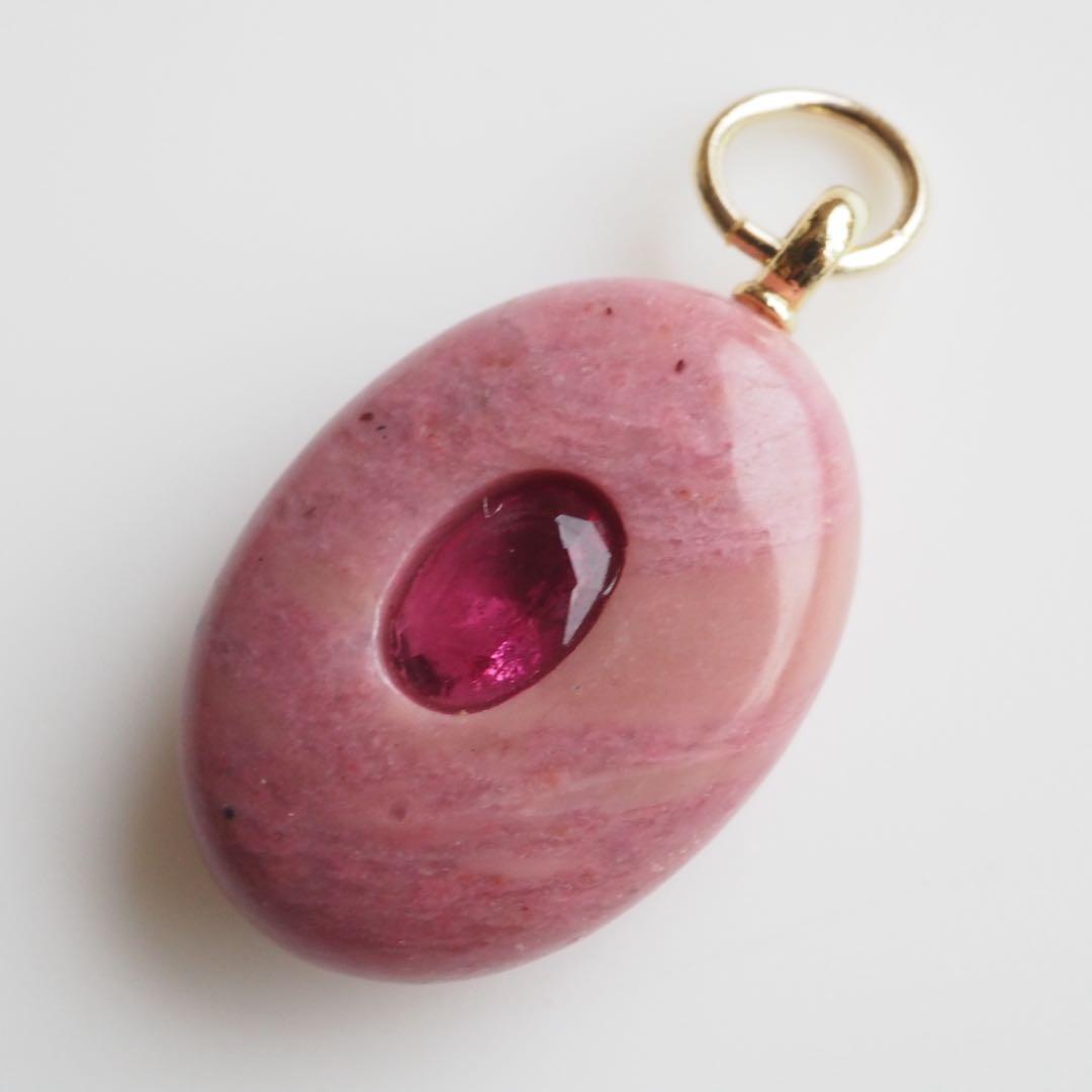 【Noel】天然シリシャスシスト×ジルコニアの大粒ネックレストップ