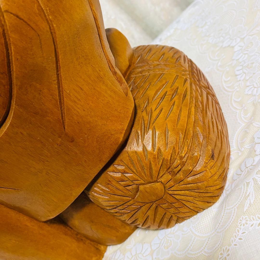 特大⭐️大黒天 木彫り像 七福神 木彫刻 縁起物 商売繁盛 古美術 骨董品 招福