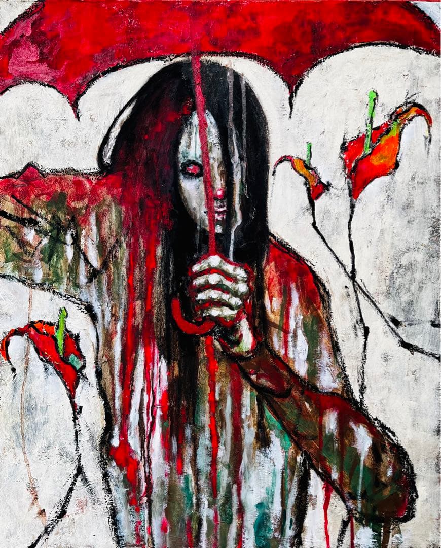 自作画　真作　油絵　キャンバス