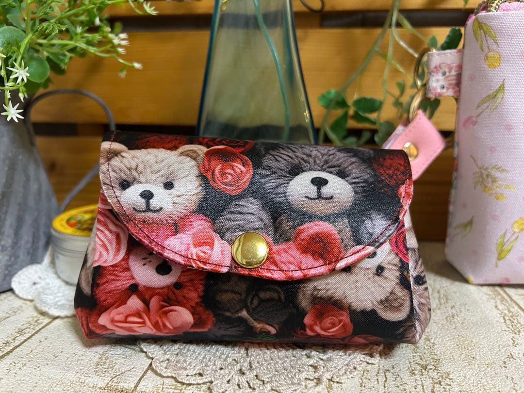 よーぽん様　ジョリーフルール L字ポーチ スマート長財布 小財布ベア