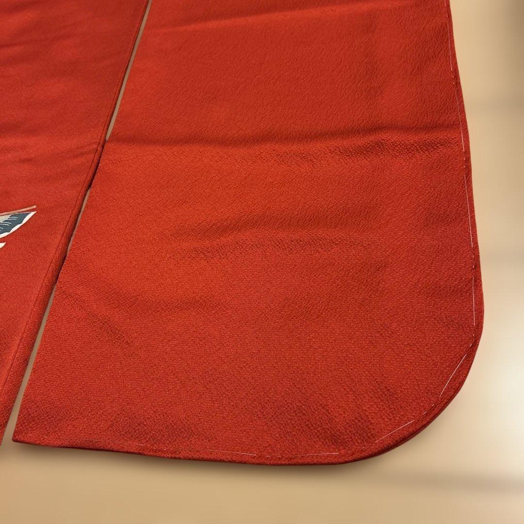 振袖　赤 正絹 美品 しつけ付