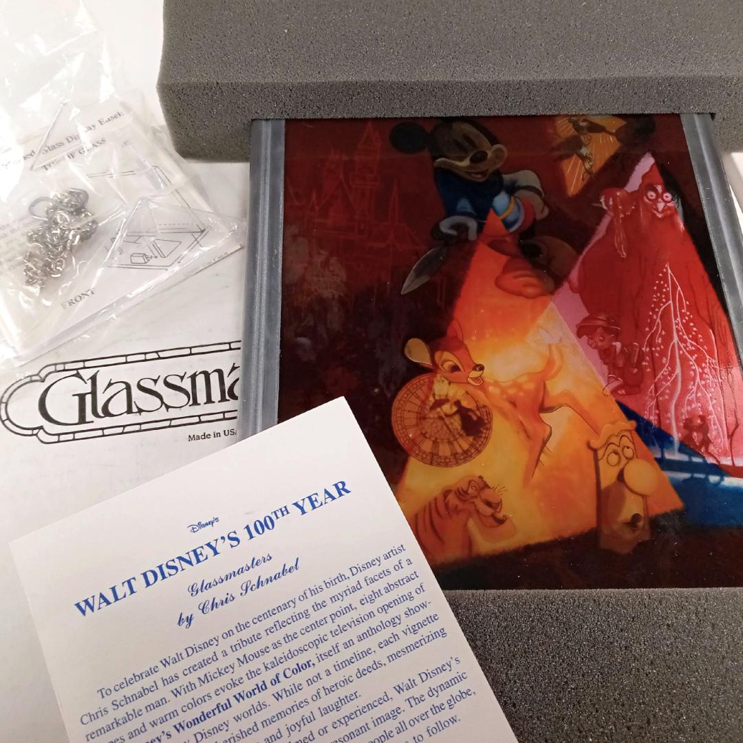 新品ウォルト・ディズニー生誕１００周年ミッキー ステンドグラス グラスマスターズ