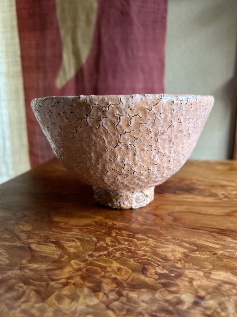 味舌隆司 萩茶盌　前大徳寺 福本積應 書付