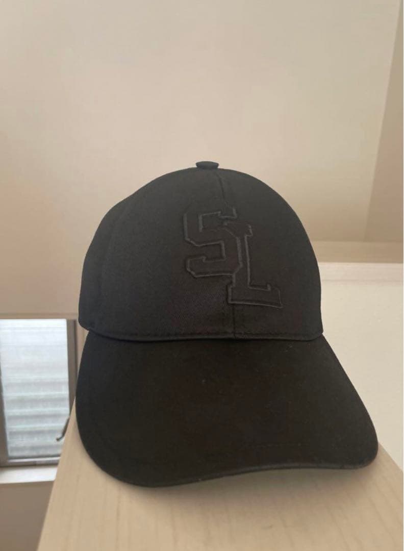 SLロゴ刺繍 ブラックベースボールキャップ