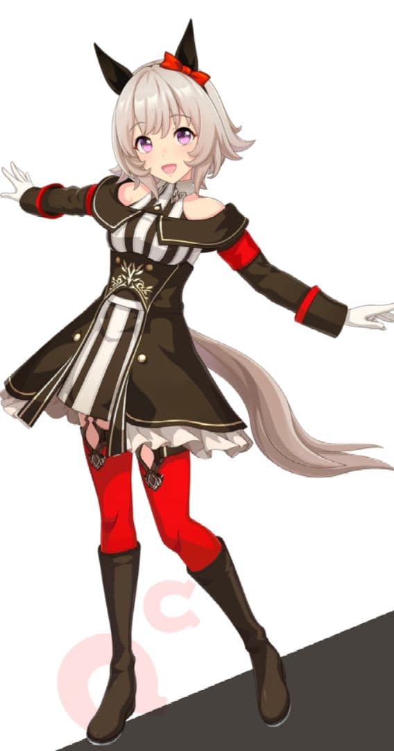 ウマ娘 カレンチャン コスプレ ウィッグ 耳 尻尾付き