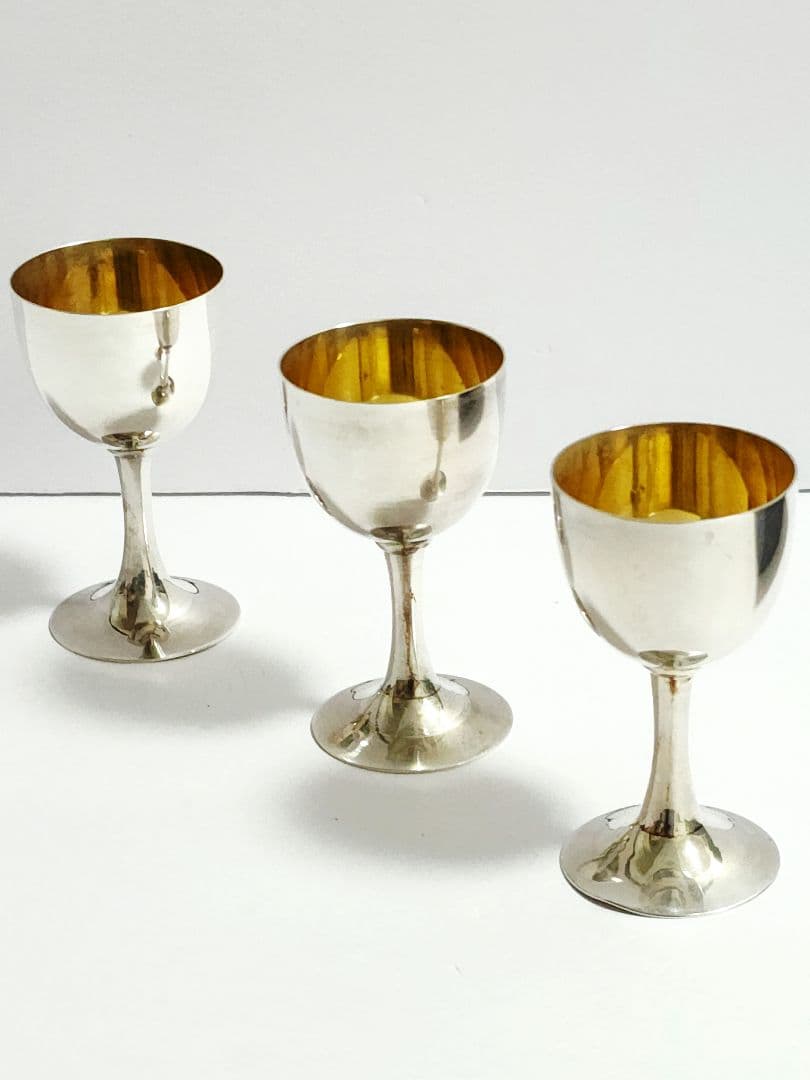 純銀 NHK記念品　ミニカップ 3客セット　総重量：約92.42g