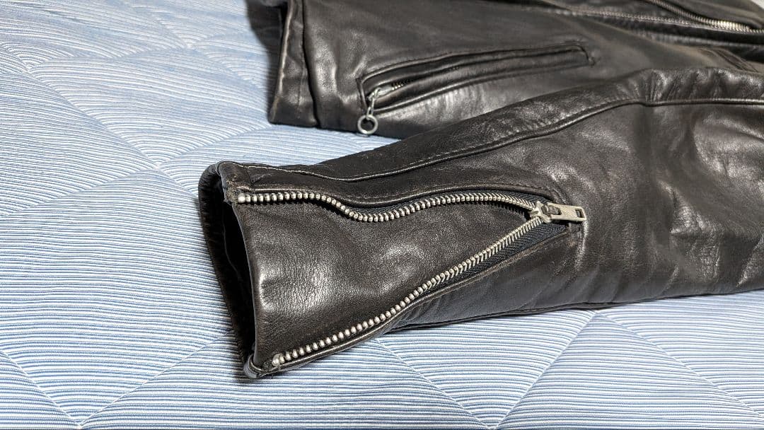 Schott141 貴重品番！36インチ黒 レザー シングルライダースジャケット