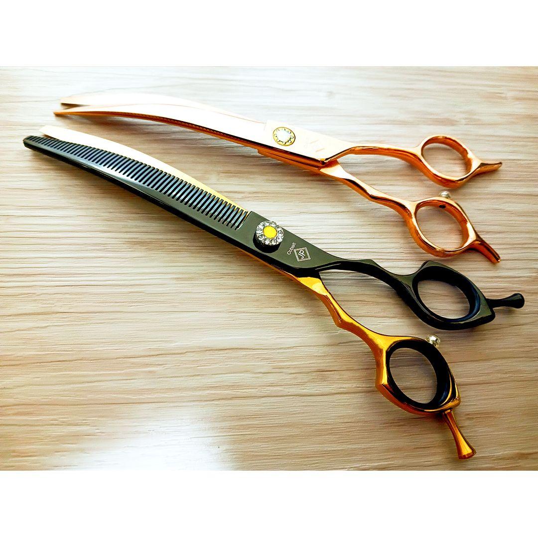 7インチSET✨カーブセニングシザーカーブトリミングシザーカーブシザートリマー