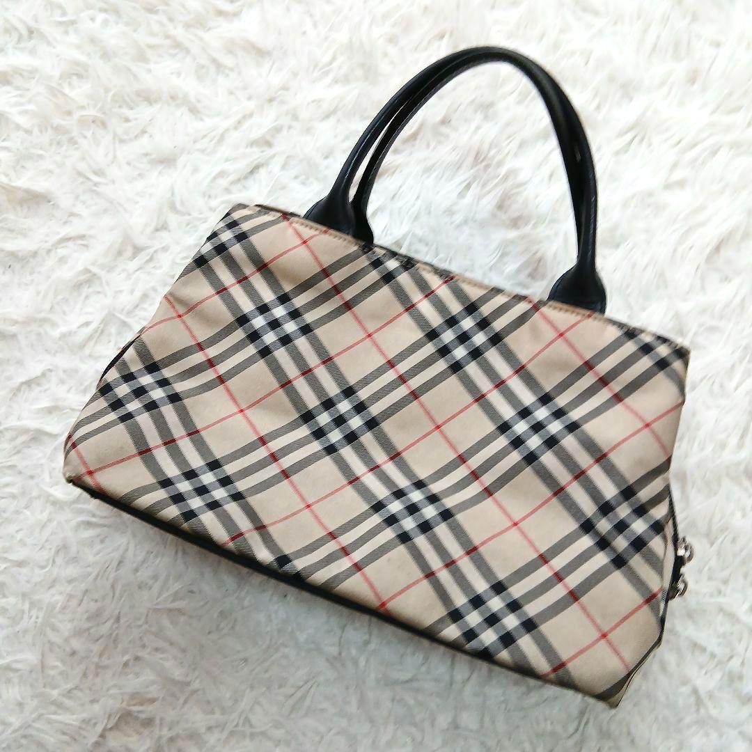 【BURBERRY BLUE LABEL】大容量ノバチェックハンドバッグ