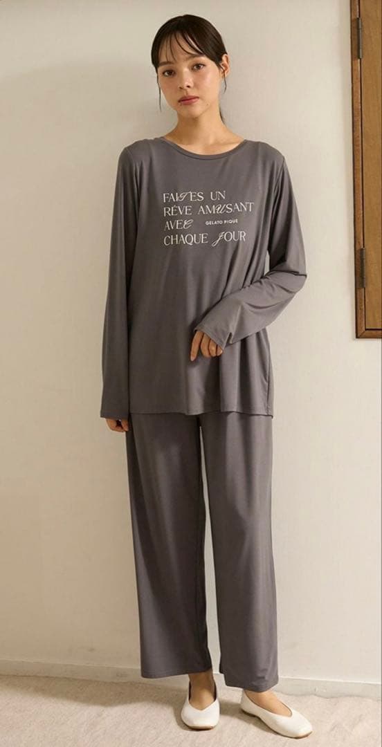 GELATO PIQUE グレー 長袖ルームウェア　新品、未使用