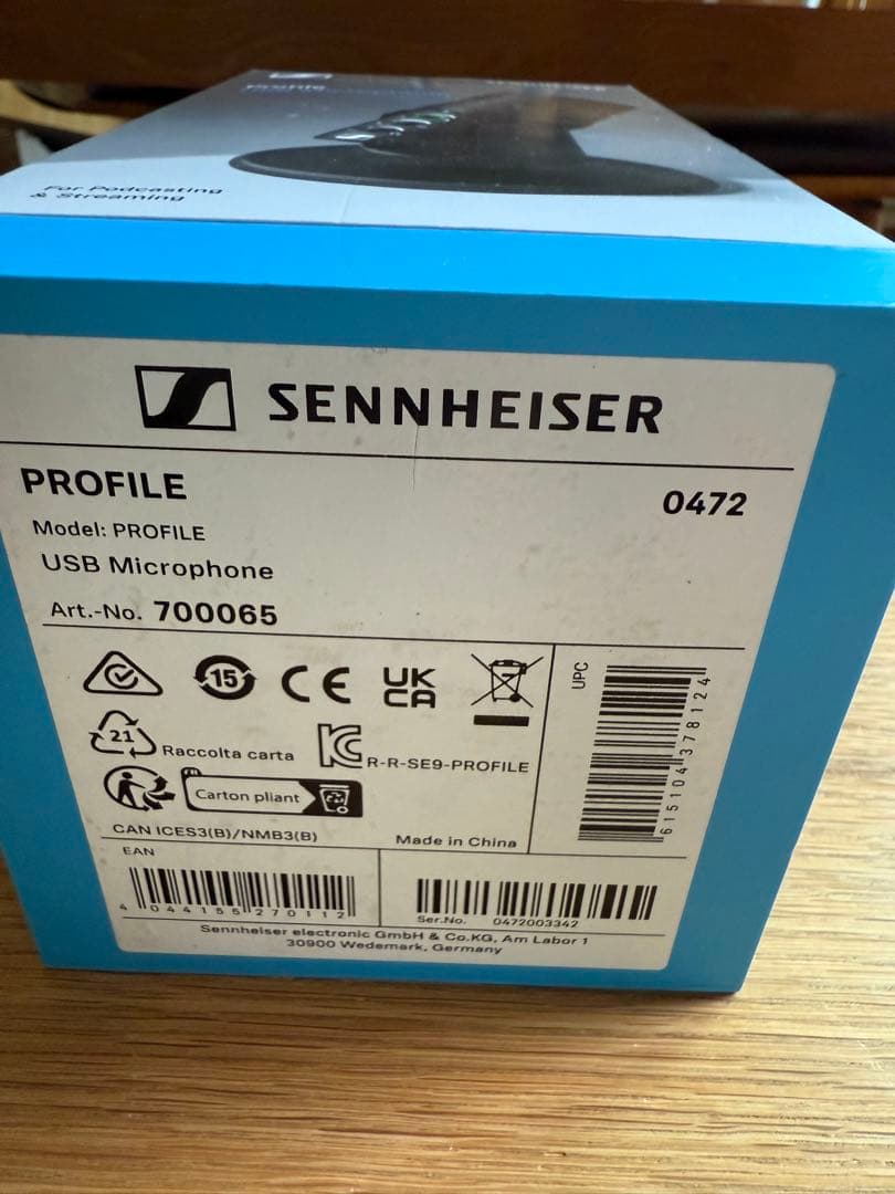 未開封　Sennheiser ゼンハイザー Profile USBマイク