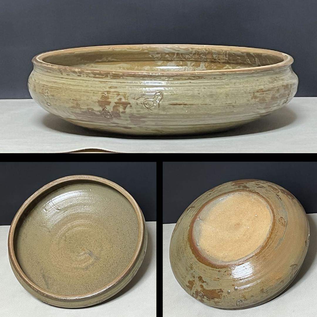 十一代 長岡空権 楽山焼 花生 共箱 住右衛門 水盤 出雲焼 楽山窯 k3022