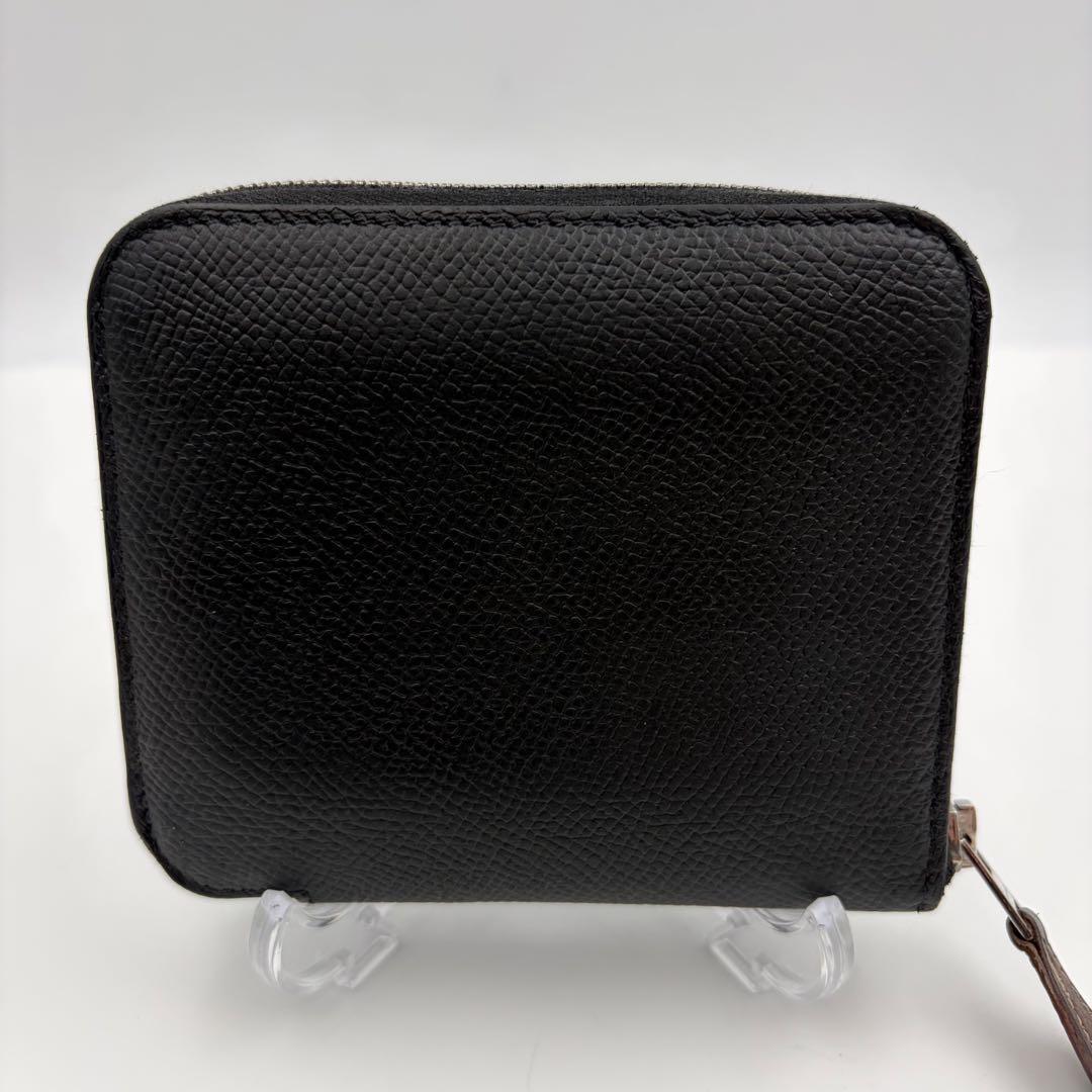 美品✨エルメス アザップ シルクイン コンパクト ブラック U刻印 財布 822