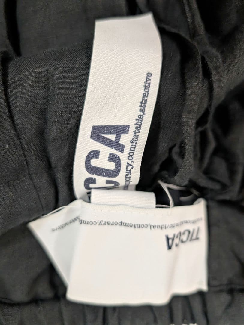 TICCA リネンカーゴパンツ ブラック