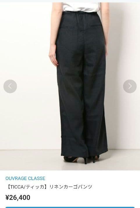 TICCA リネンカーゴパンツ ブラック