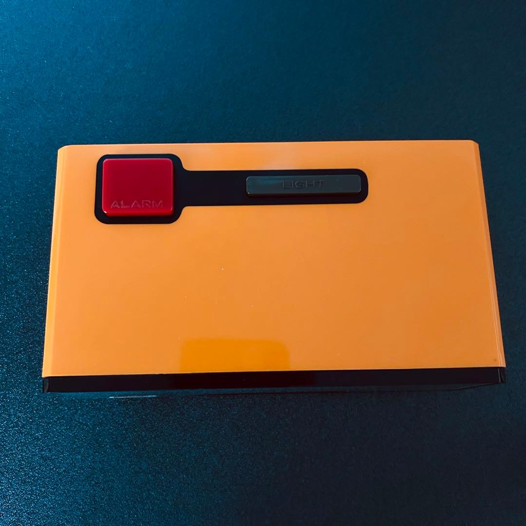 SEIKOパタパタ目覚まし時計 サービス付き　乾電池式オレンジ昭和レトロ