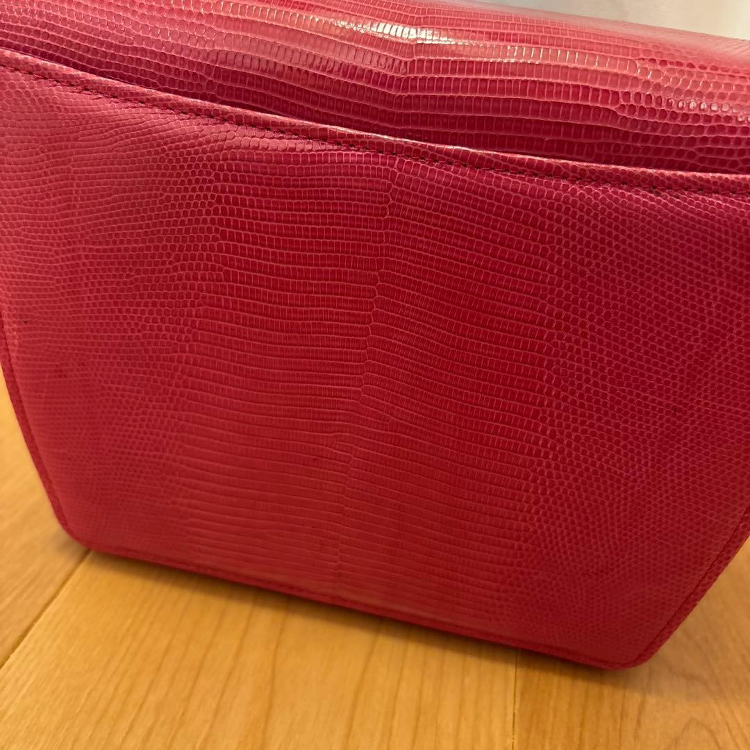 Reptile Bolsetta JRA認定 リザード 本革 ハンドバッグ