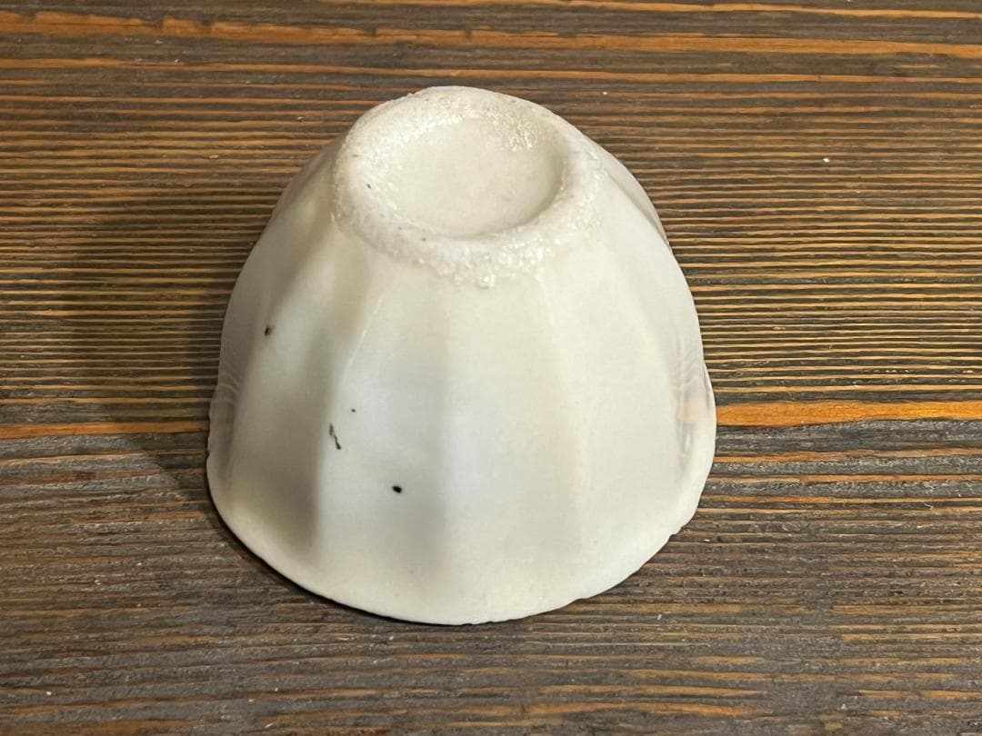 白磁　面取　猪口　時代物　李朝　骨董　酒器