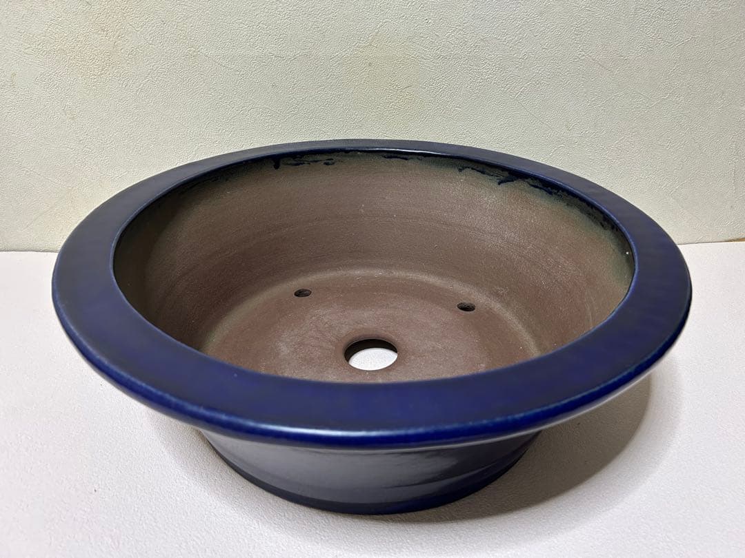 大型　松泉焼　山秋　盆栽鉢