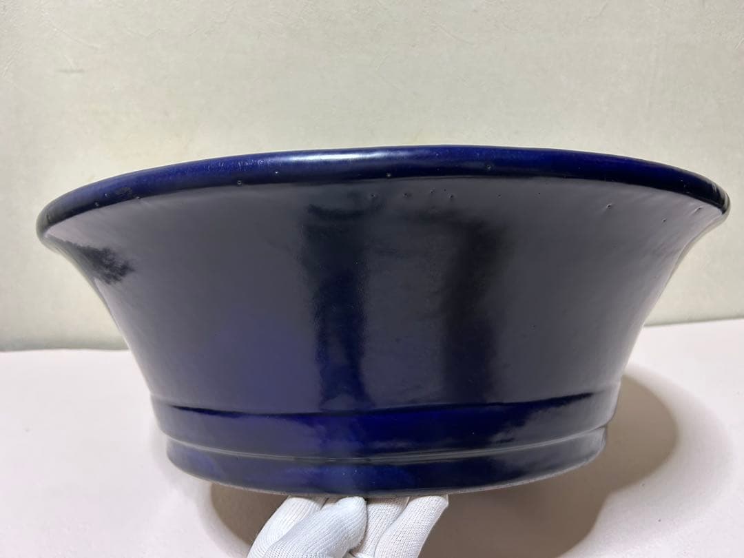 大型　松泉焼　山秋　盆栽鉢