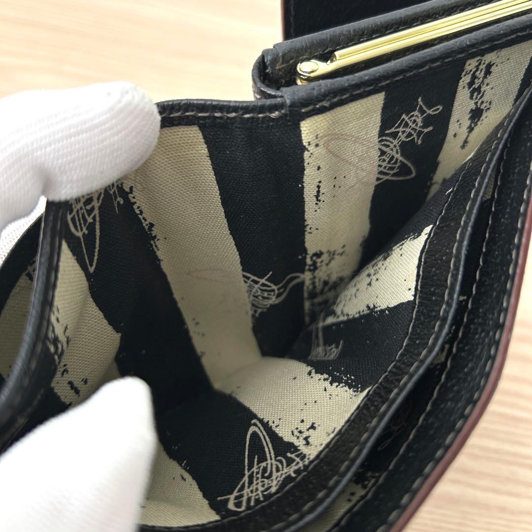 【美品✨️】Vivienne Westwood 三つ折り財布 がま口 オーブ 黒