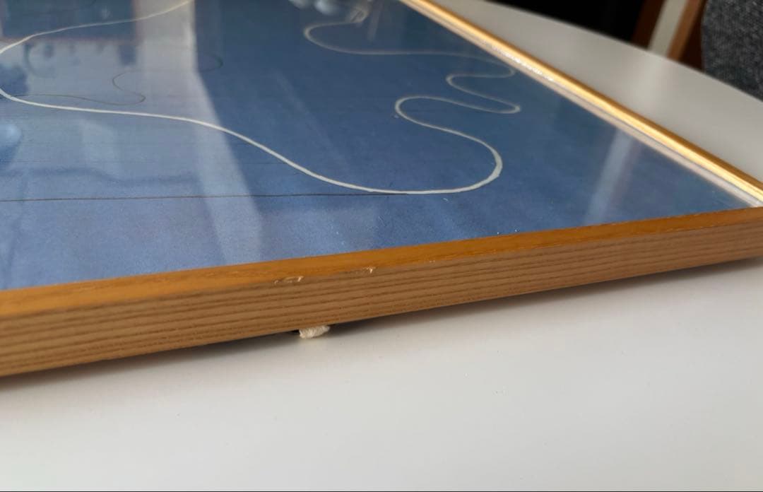 ポスター オークフレーム付き