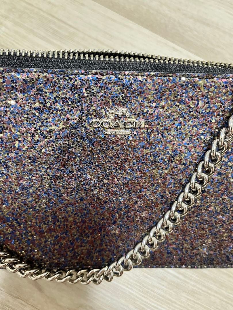 【新品未使用】coach グリッター　バッグ　パーティ　結婚式
