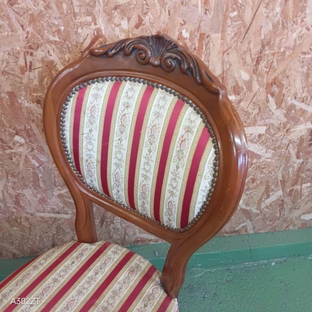 003送料設置無料　別荘保管品　英国猫足チェア　アンティーク風　おしゃれ