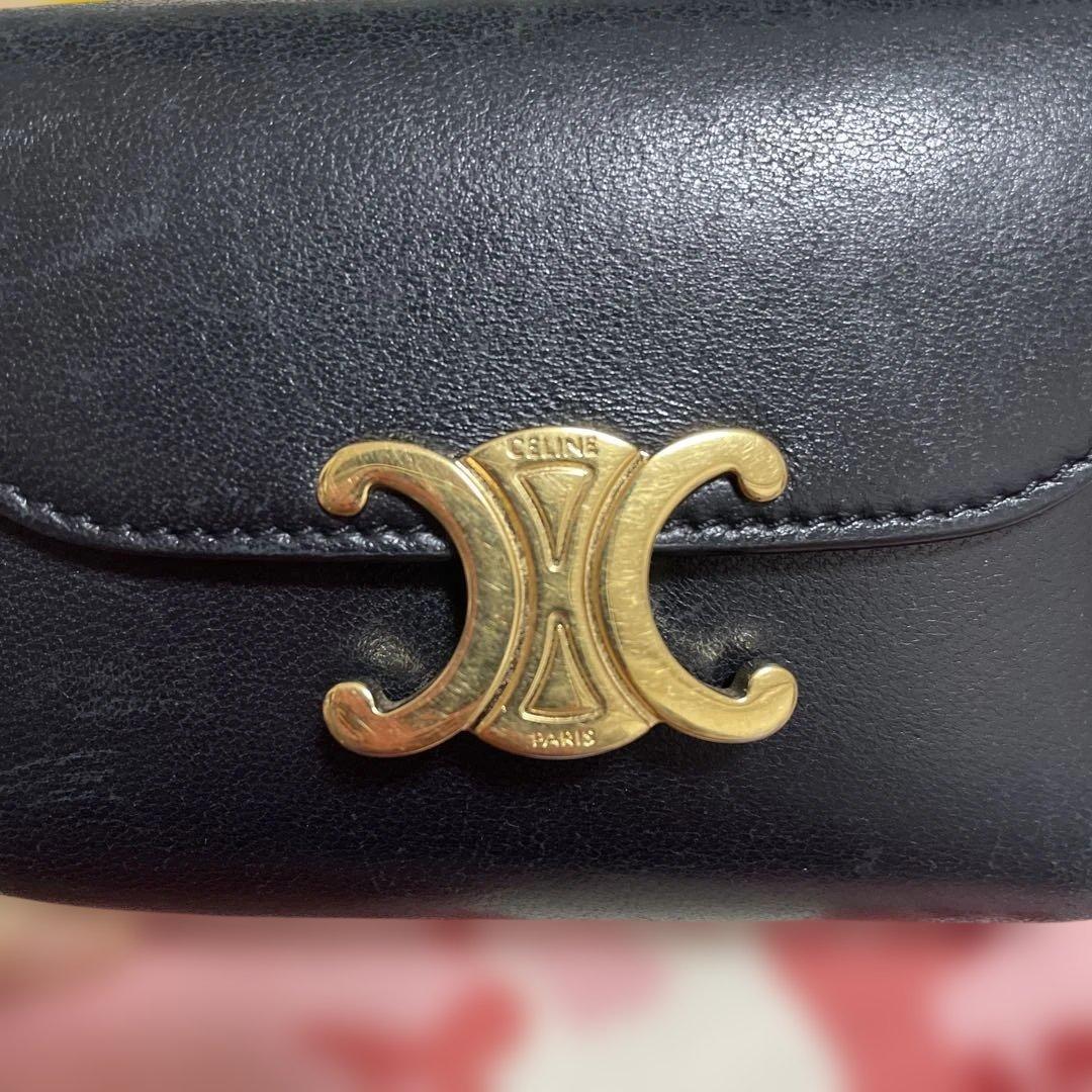セリーヌ CELINE スモール フラップウォレット トリオンフ 二つ折り財布