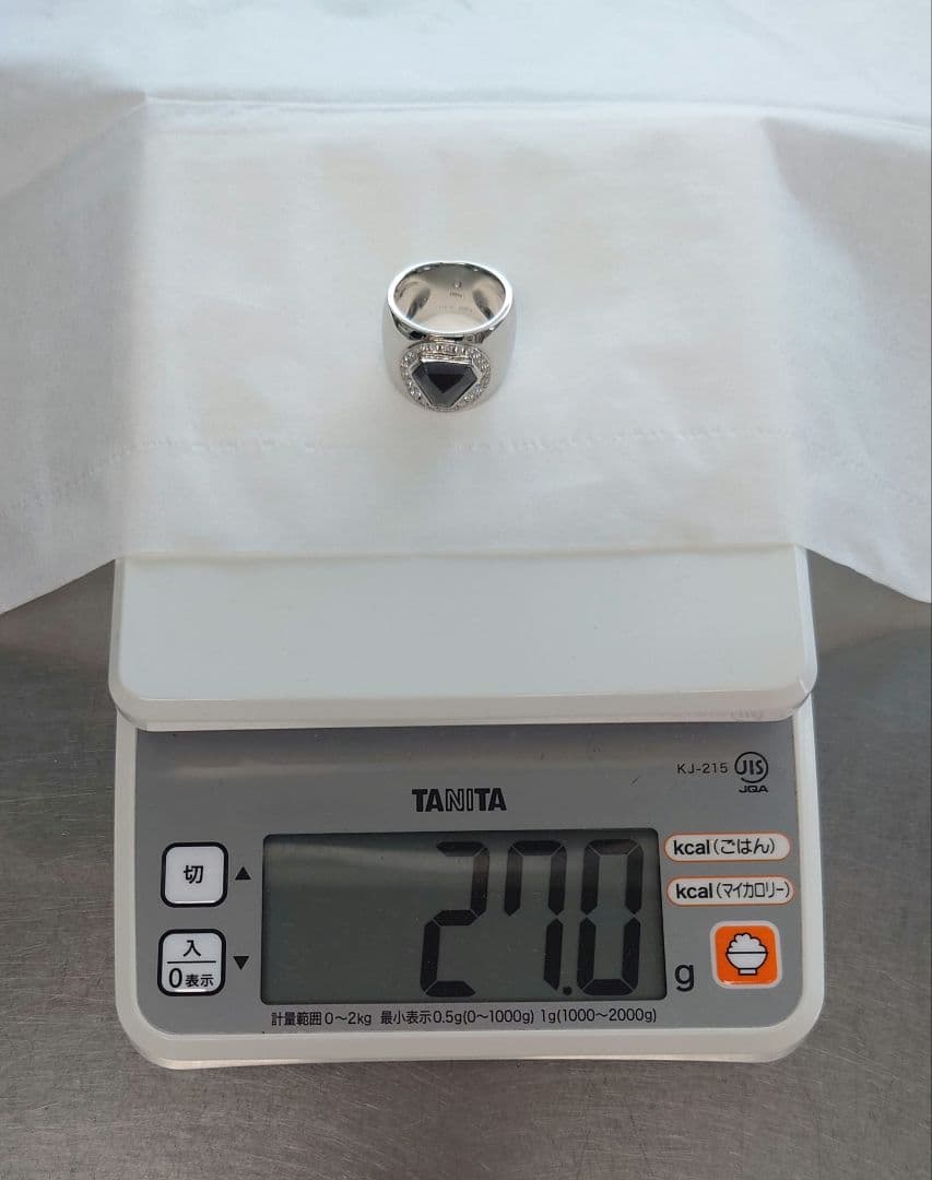 ★新品未使用★◆エメットジュエリー◆ブラックダイヤ Pt900 メンズ広幅リング