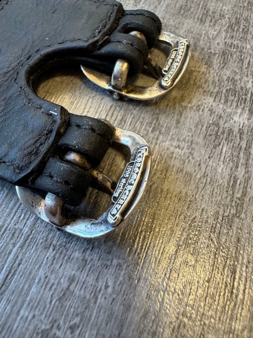 chrome hearts ダブルR&R レザー バングル