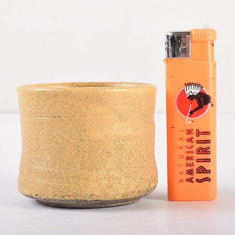 北大路魯山人作　黄瀬戸　ぐい呑　共箱　D　R7691