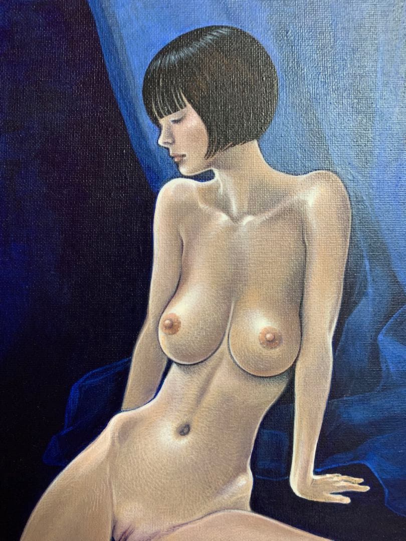アクリル画　裸婦　美人画