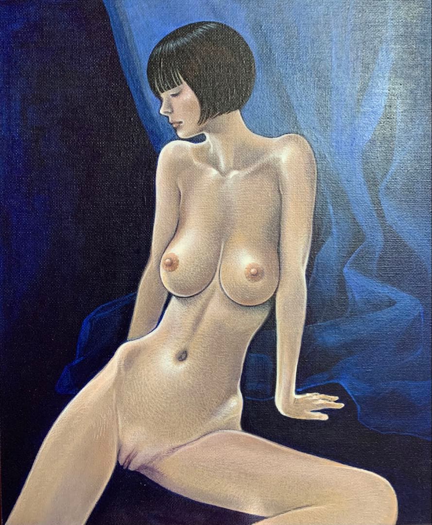 アクリル画　裸婦　美人画