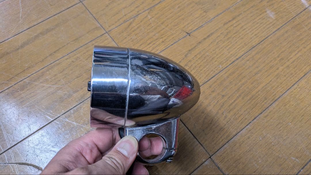 バイク用　1インチパイプクランプ　アナログ時計　ヴィンテージ　ハーレー