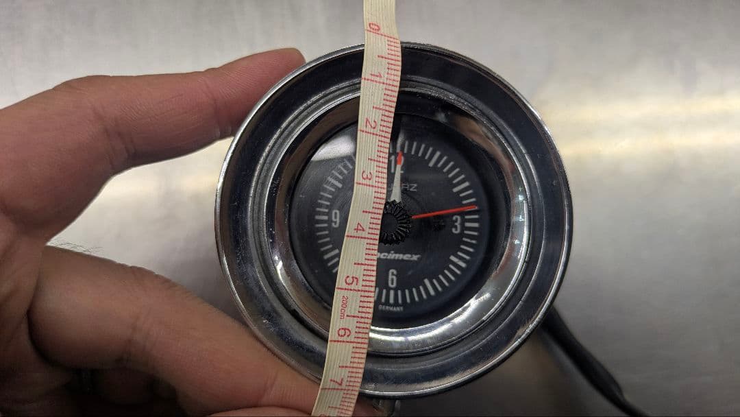 バイク用　1インチパイプクランプ　アナログ時計　ヴィンテージ　ハーレー