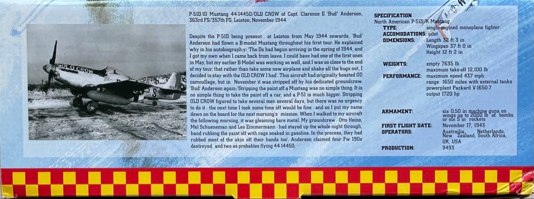 絶版新品希少GMP/ 1/35 P51Dマスタング“Old Crow”ジオラマ付